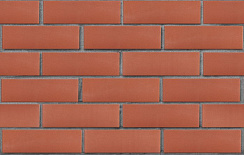 Клинкер фасадный красный Лондон гладкий