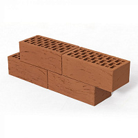 Облицовочный кирпич КРАСНЫЙ рифленый 1,4 NF